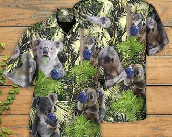 Lawn Bowling Koala In Jungle Play Lawn Bowling - Hawaiian Shirt, Aloha Short Sleeve Button Down, Gift For Family, Funny Hawaiian Shirt. Summer Gifts | Newhawaiianshirts UK