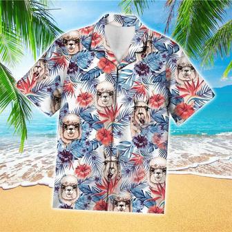 Llama Tropical Blue Amazing Design Unisex Hawaiian Shirt Summer Gifts | Newhawaiianshirts UK