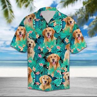 Love Golden Retriever Tropical Jungle Hawaiian Shirt Summer Gifts | Newhawaiianshirts UK