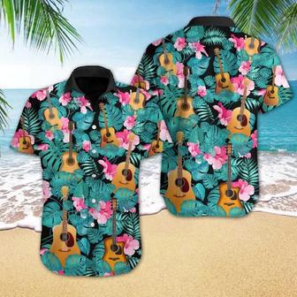 Love Music Guitar Tropical Design Hawaiian Shirt Summer Gifts | Newhawaiianshirts AU