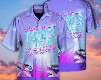 Made In 1993 30 Years Of Being Awesome - Hawaiian Shirt, Beach Party Matching Shirt For Men/Women, Vintage Shirt, Funny Hawaiian Shirt. Summer Gifts | Newhawaiianshirts UK