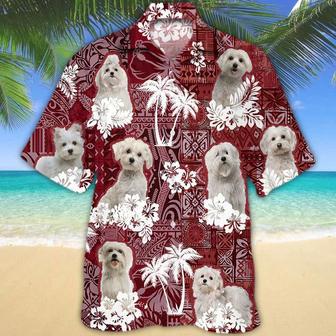 Maltese Hawaiian Shirt, Gift For Dog Lover Shirts, Maltese Beach Shirt, Men's Hawaiian Shirt Summer Gifts | Newhawaiianshirts UK