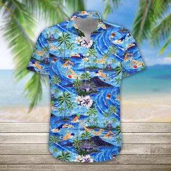 Men's Hawaiian Shirt, Swimming Hawaii Shirt, Hawaiian Shirts For Men Short Sleeve Aloha Beach Shirt Summer Gifts | Newhawaiianshirts AU