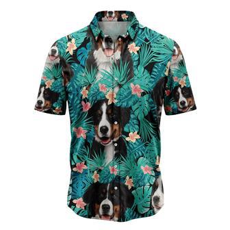 Mens Hawaiian Shirt, Bernese Mountain Dog Tropical Casual Short Sleeve Button Down Shirts Aloha Shirt Summer Gifts | Newhawaiianshirts