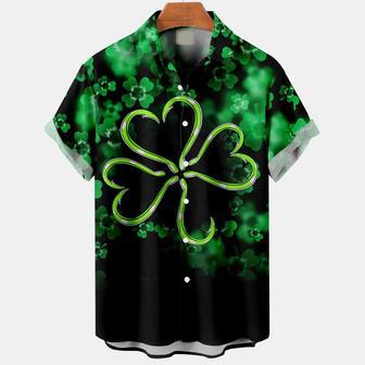 Men's St. Patrick's Clover Hawaiian Shirt, Shamrock Shirt, Irish Day Hawaiian Shirt Summer Gifts | Newhawaiianshirts UK