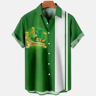 Men's St. Patrick's Day Hat Horseshoe, Shamrock Shirt, Irish Day Hawaiian Shirt Summer Gifts | Newhawaiianshirts UK