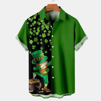 Men's St. Patrick's Fun Elf Hawaiian Shirt, Shamrock Shirt, Irish Day Hawaiian Shirt Summer Gifts | Newhawaiianshirts UK