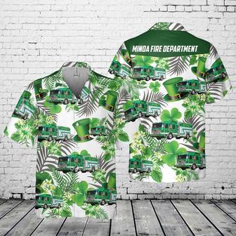 Minoa Fire Department, Minoa, New York Patrick's Day Pocket Hawaiian Shirt Summer Gifts | Newhawaiianshirts AU