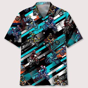 Motocross Color Abstract Hawaiian Shirt Summer Gifts | Newhawaiianshirts UK