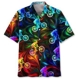 Mountain Bike Color Hawaiian Shirt Summer Gifts | Newhawaiianshirts DE