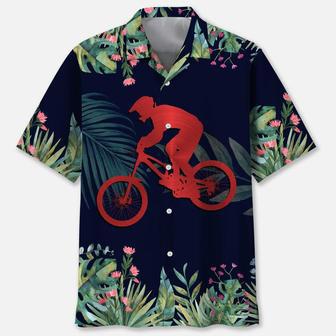 Mountain Bike Tropical Leaf Hawaiian Shirt Summer Gifts | Newhawaiianshirts DE