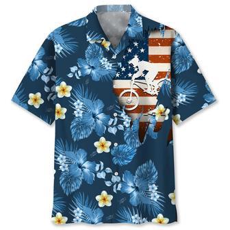 Mountain Bike Usa Blue Tropical Hawaiian Shirt Summer Gifts | Newhawaiianshirts UK