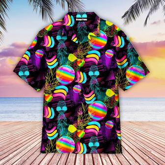 Neon Rainbow Lgbt Tropical Hawaiian Shirt, Lgbt Shirt, Lesbian Shirt, Gay Shirt Summer Gifts | Newhawaiianshirts AU