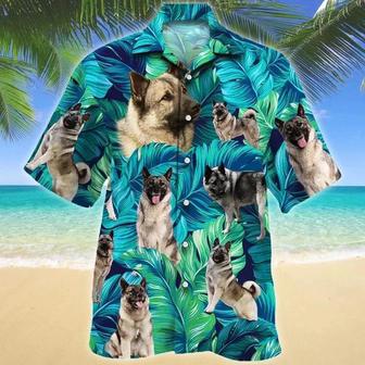 Norwegian Elkhound Dog Tropical Leave Hawaiian Shirt Summer Gifts | Newhawaiianshirts CA