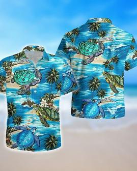 Ocean - Turtle Watercolor Hawaiian Shirt, Summer Gift, Hawaiian Shirts For Men, Aloha Beach Shirt Summer Gifts | Newhawaiianshirts CA