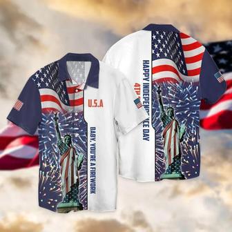 Of July Independence Day American Flag Statue Of Liberty Hawaiian Shirt Summer Gifts | Newhawaiianshirts UK