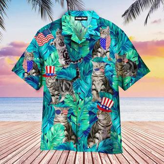 Of July Independence Day Cat Lover Hawaiian Shirt Summer Gifts | Newhawaiianshirts UK