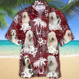 Old English Sheepdog Hawaiian Shirt, Gift For Dog Lover Shirts, Men's Hawaiian Shirt, Summer Hawaiian Aloha Shirt Summer Gifts | Newhawaiianshirts CA