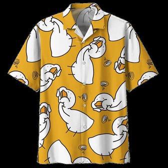 Orange Duck Background Hawaiian Shirt Summer Gifts | Newhawaiianshirts AU