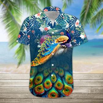 Peacock Hawaii Shirt, Hawaiian Shirts For Men And Women Short Sleeve Aloha Beach Shirt Summer Gifts | Newhawaiianshirts AU