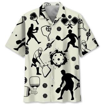 Pickleball Icon Bw Hawaiian Shirt Summer Gifts | Newhawaiianshirts AU