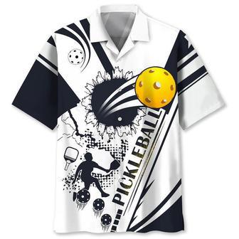 Pickleball White Black Hawaiian Shirt Summer Gifts | Newhawaiianshirts UK