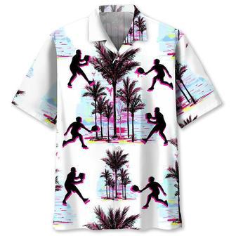 Pickleball White Hawaiian Shirt Summer Gifts | Newhawaiianshirts UK