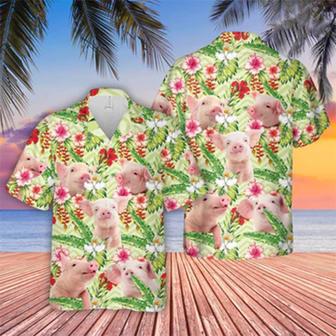 Pig Hibicus Floral Hawaiian Shirt Summer Gifts | Newhawaiianshirts AU