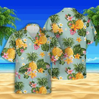 Pineapple Green Hawaiian Shirt, Cool Shirt, Summer Shirt Summer Gifts | Newhawaiianshirts