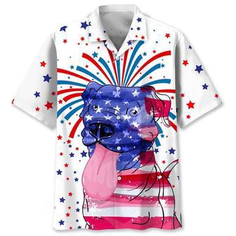 Pit Bull Independence Day Hawaiian Shirt Summer Gifts | Newhawaiianshirts CA