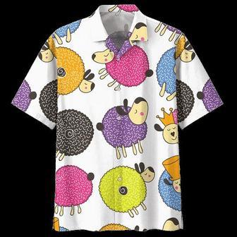 Plump Sheep Illustration Design Hawaiian Shirt Summer Gifts | Newhawaiianshirts DE