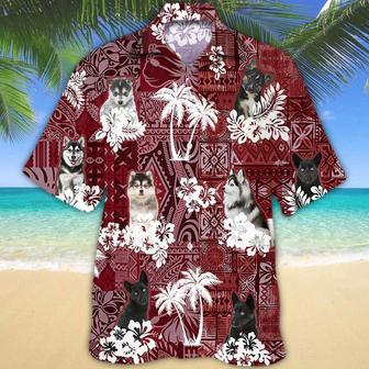 Pomsky Hawaiian Shirt, Gift For Dog Lover Shirts, Men's Hawaiian Shirt, Summer Hawaiian Aloha Shirt Summer Gifts | Newhawaiianshirts UK