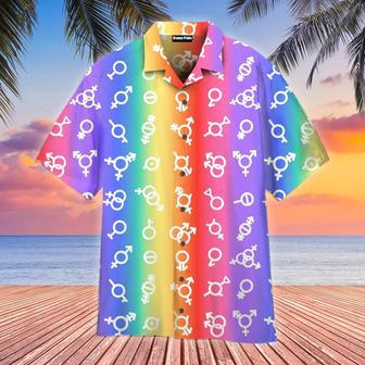 Pride Flag Lgbt Gender Hawaiian Shirt Summer Gifts | Newhawaiianshirts UK