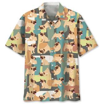 Pug Funny Color Hawaiian Shirt Summer Gifts | Newhawaiianshirts UK