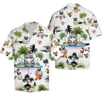 Pug Soft Hawaiian Shirt, Button Up Aloha Shirt For Men, Women Summer Gifts | Newhawaiianshirts UK