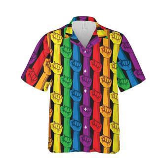 Rainbow Color Lgbt Aloha Hawaiian Shirts For Men & For Women Summer Gifts | Newhawaiianshirts AU