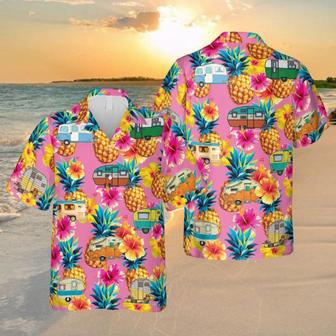 Recreational Vehicles Hibicus Pink Hawaiian Shirt, Gift For Camping Lovers Summer Gifts | Newhawaiianshirts CA