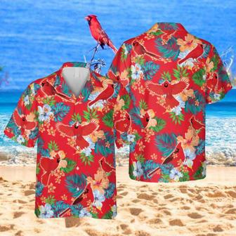 Red Cardinal Hawaiian Shirt, Magnum Pi Shirt For Men Summer Gifts | Newhawaiianshirts UK