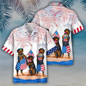 Rottweiler Hawaiian Shirts - Independence Day Is Coming, Usa Patriotic Hawaiian Shirt Summer Gifts | Newhawaiianshirts UK