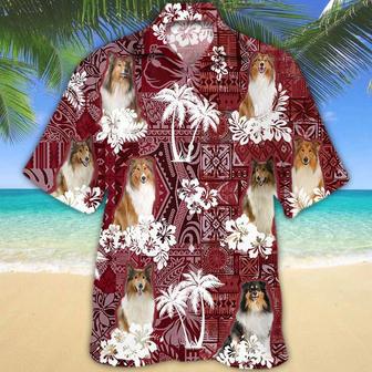 Rough Collie Hawaiian Shirt, Gift For Dog Lover Shirts, Men's Hawaiian Shirt, Summer Hawaiian Aloha Shirt Summer Gifts | Newhawaiianshirts UK