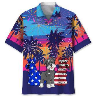 Schnauzer Firework Usa Hawaiian Shirt Summer Gifts | Newhawaiianshirts UK