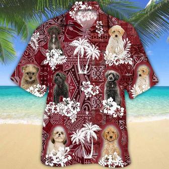 Schnoodle Red Hawaiian Shirt, Gift For Dog Lover Shirts, Men's Hawaiian Shirt, Summer Hawaiian Aloha Shirt Summer Gifts | Newhawaiianshirts UK