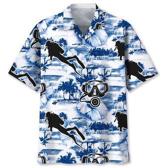 Scuba Diving Blue Nature Hawaiian Shirt Summer Gifts | Newhawaiianshirts CA