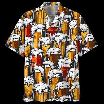 Seamless Beer Watercolor Design Hawaiian Shirt Summer Gifts | Newhawaiianshirts AU