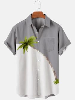 Short Sleeve Coconut Tree Hawaiian Shirts For Men And Women Summer Gifts | Newhawaiianshirts AU