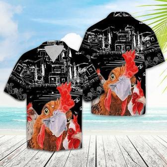 Sketch Countryside With Rooster Hawaiian Shirt Summer Gifts | Newhawaiianshirts UK