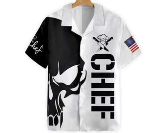 Skull Chef Hawaiian Shirt, Gift For Chef, Gifts For Bachelor Party, Best Gifts For Men, Short Sleeve Shirts, Hawaiian Set Gift, Family Shirt Summer Gifts | Newhawaiianshirts AU