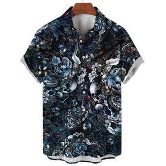 Skull Hawaiian Shirt For Men, Skull Aloha Shirt, Gift For Skull Lover Summer Gifts | Newhawaiianshirts UK