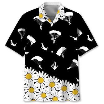 Skydiving Daisy Flower Hawaiian Shirt Summer Gifts | Newhawaiianshirts CA