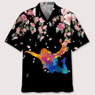 Skydiving Watercolors Flower Hawaiian Shirt Summer Gifts | Newhawaiianshirts